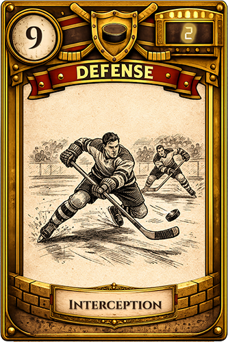 Interception defense play card
